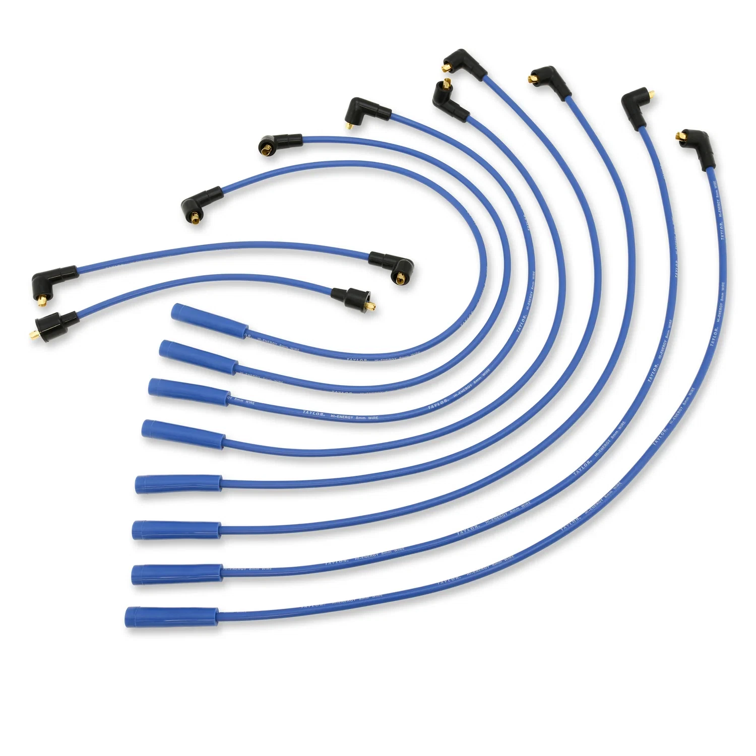 Spark Plug Wire Set Universal 8mm Silicone 5000 ohm_ft Hi Energy Blue 64652